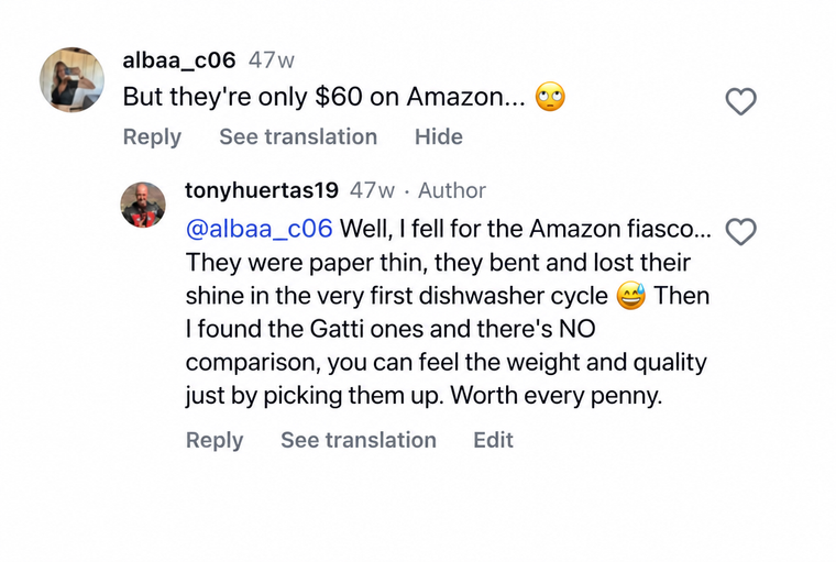 Comentario de cliente