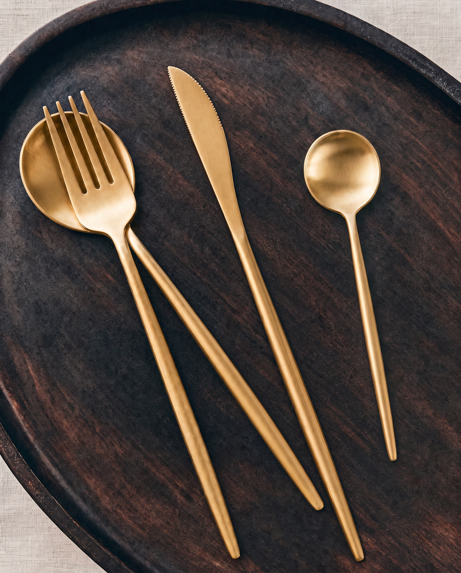 Aria Gold Cutlery Set