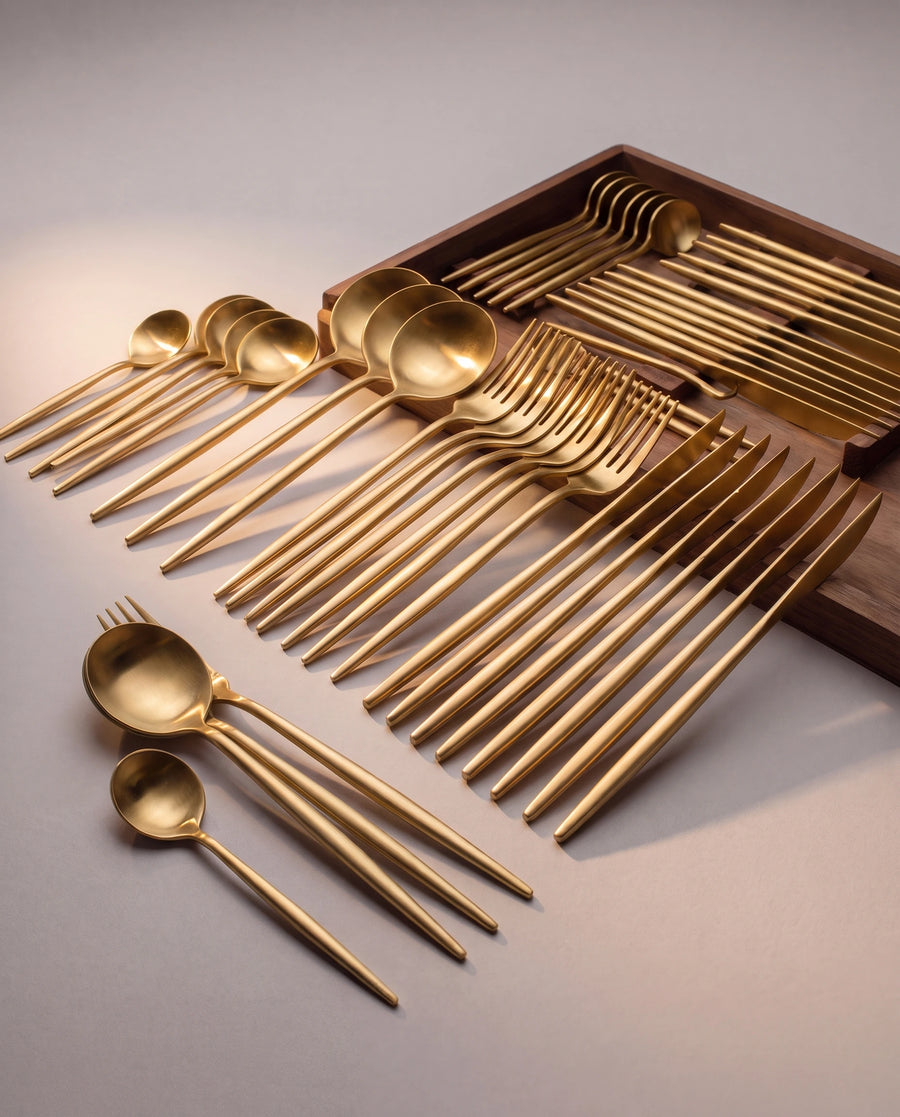 Aria Gold Cutlery Set