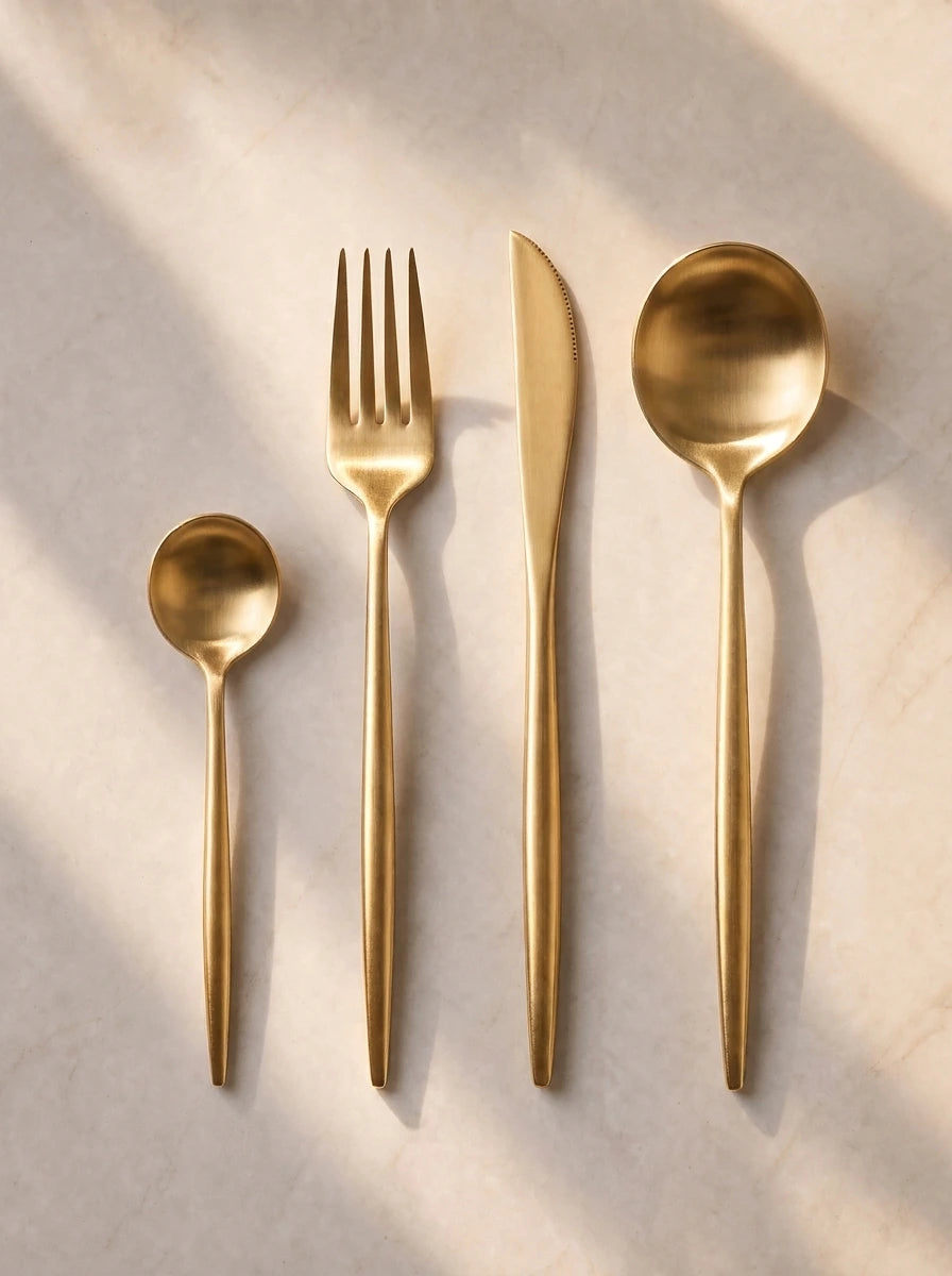 Set de Cubertería Aria Gold