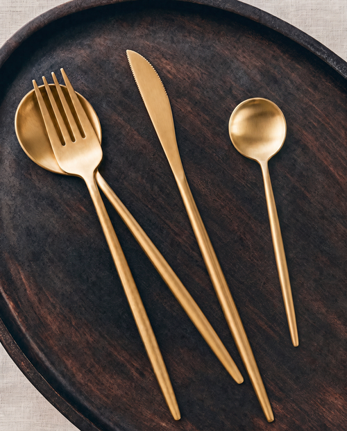Set de Cubertería Aria Gold